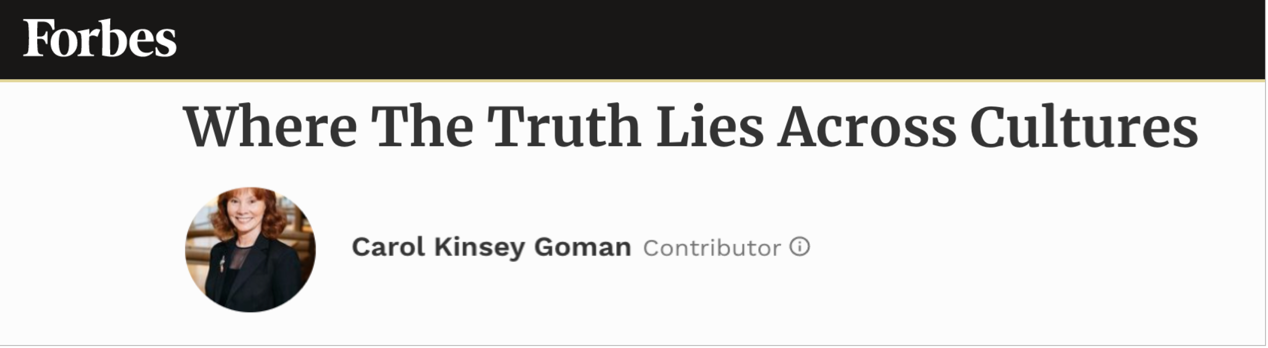 Carol Kinsey Goman Interview